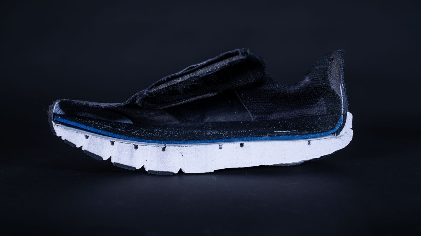 new balance fresh foam x more v4 - this cutaway shows the rocker geometry well. it's smooth without...