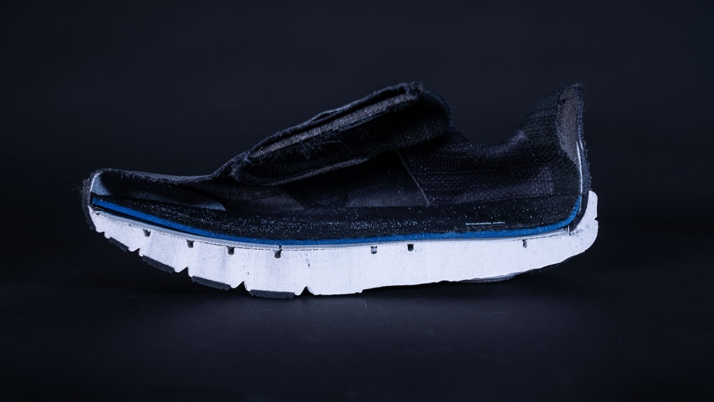 new balance fresh foam x more v4 - this cutaway shows the rocker geometry well. it's smooth without...