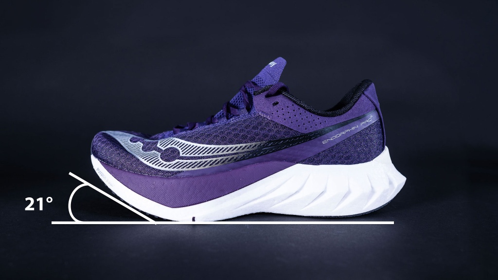 saucony endorphin pro 4 - the pro 4 has an aggressive forefoot rocker. we found it worked...