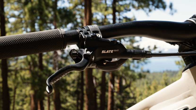 the trp slate evo stoppers are a nice touch on this bike; powerful...