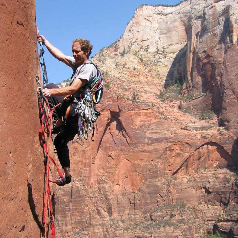 aider - mark melvin using the metolius 5 step aider down low on moonlight...