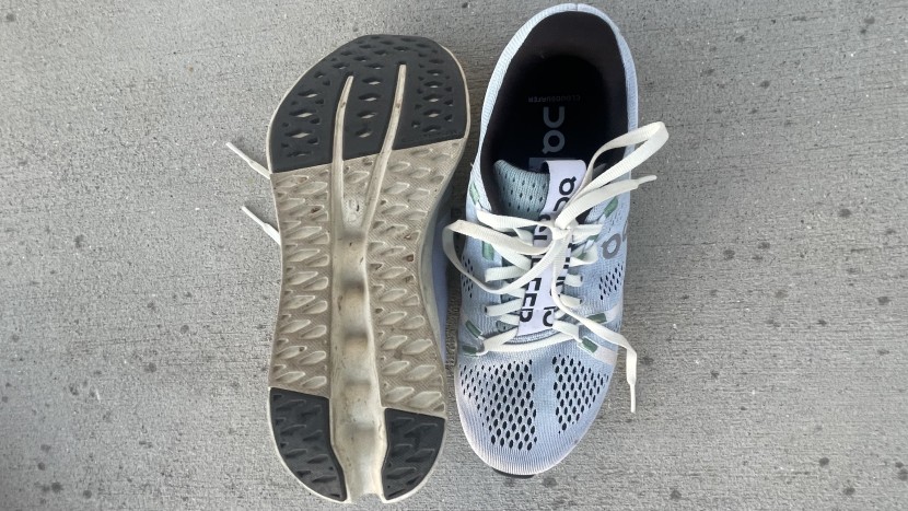 on cloudsurfer for women - you can see how the forefoot portion of the outsole doesn't have...