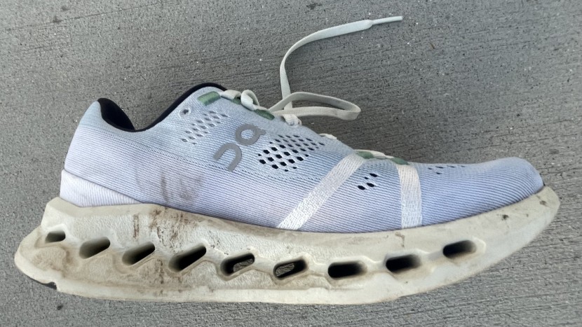 on cloudsurfer for women - the thick slab of exposed foam combines with the midsole to provide...