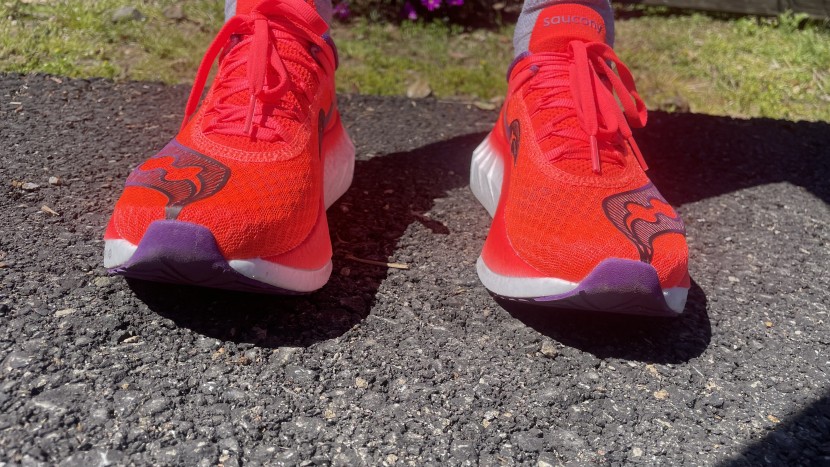 saucony endorphin pro 4 for women - the stretchy upper is super accommodating, but we did have trouble...