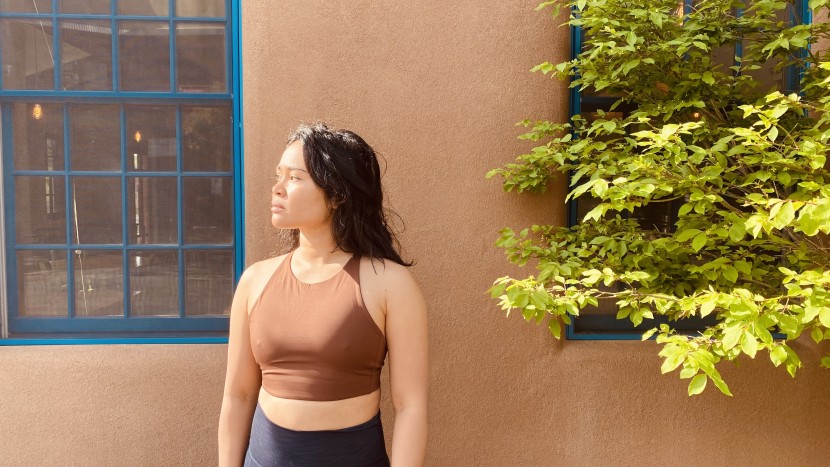 girlfriend collective topanga - the topanga looks stunning as a crop top, and our tester wore it out...