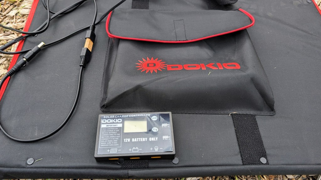 dokio 110w 18v portable kit - the dokio comes with a separate charge controller as well as the...