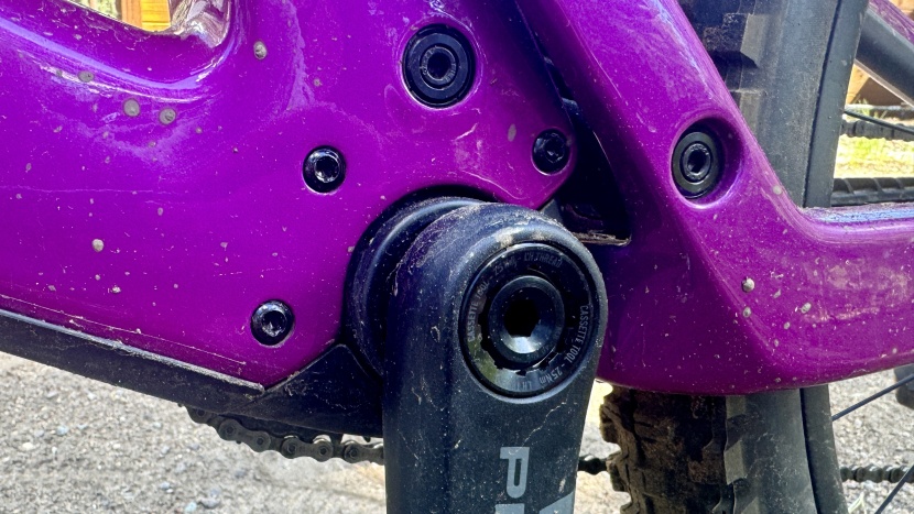incredibly low-profile, the fazua motor hides in the santa cruz frame.