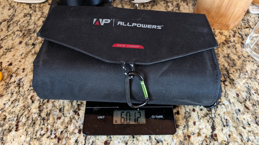 solar power station - the allpowers spo12 100w panel weighs a mere 6.1 pounds and folds...