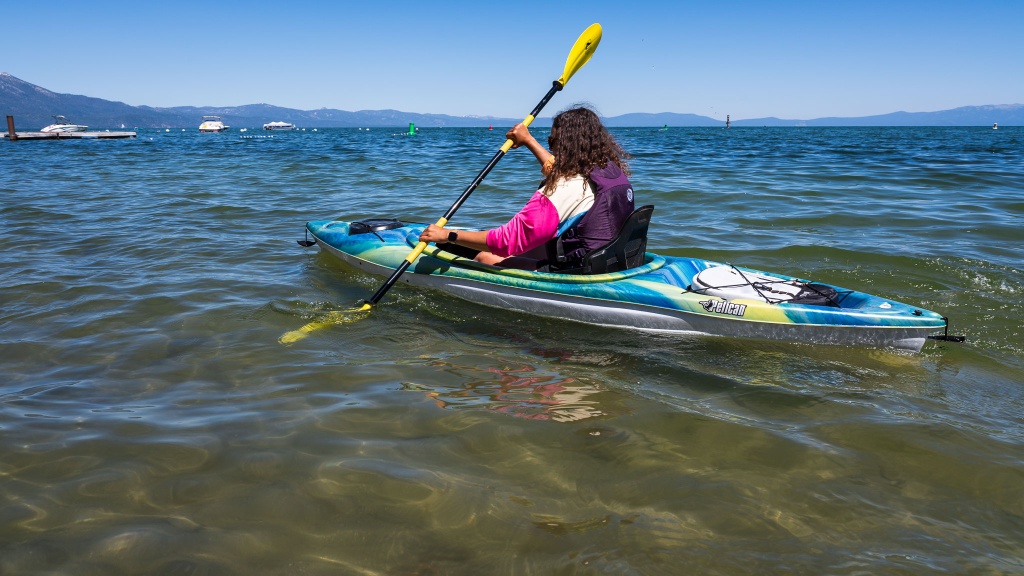 kayak - the flat bottom of the pelican argo makes it easy to make sharp...