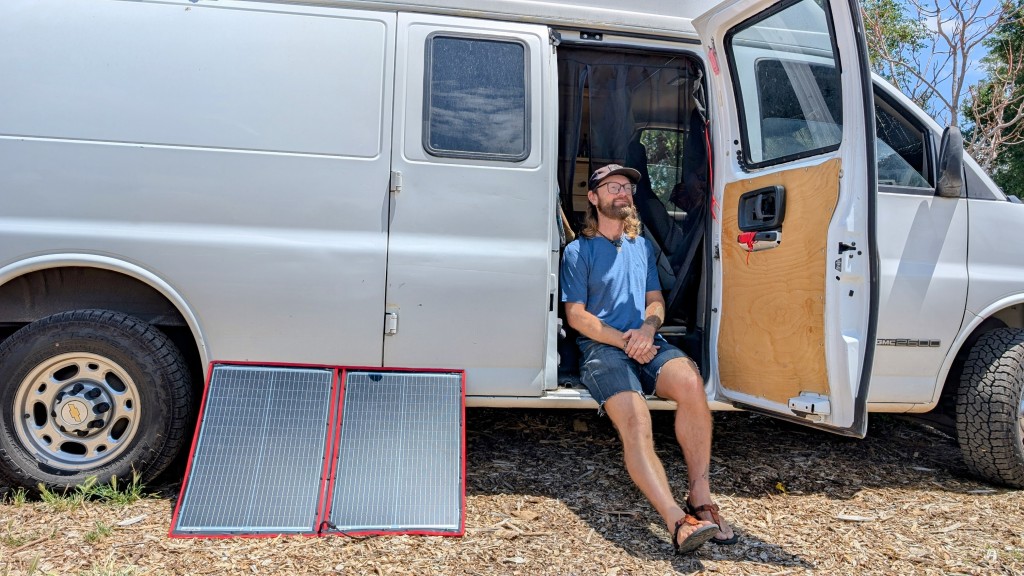 dokio 110w 18v portable kit - soaking up the sun on a warm colorado day.