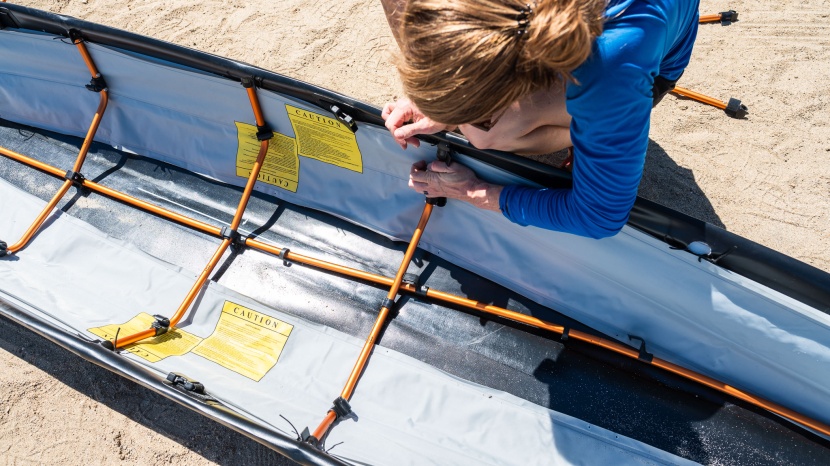 getting the ribs in place and attached was constantly an ordeal and...