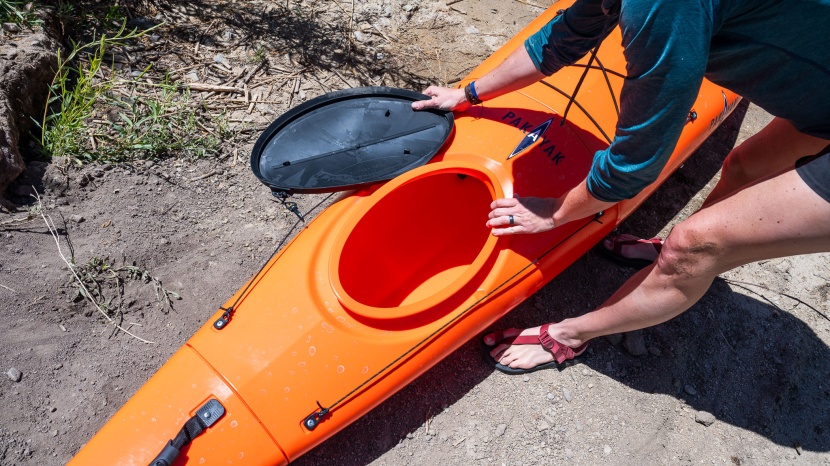 pakayak bluefin 142 - the bluefin has ample dry storage that can take its storage bag - or...