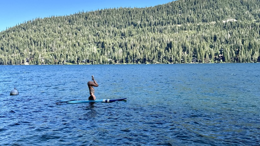 isle cruiser 2 - proving the cruiser 2&#039;s stability with a headstand during a slightly...