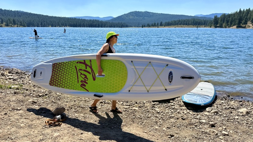 pelican flow 106 - amina is 5 foot 3 inches and is able to carry the pelican flow 106...