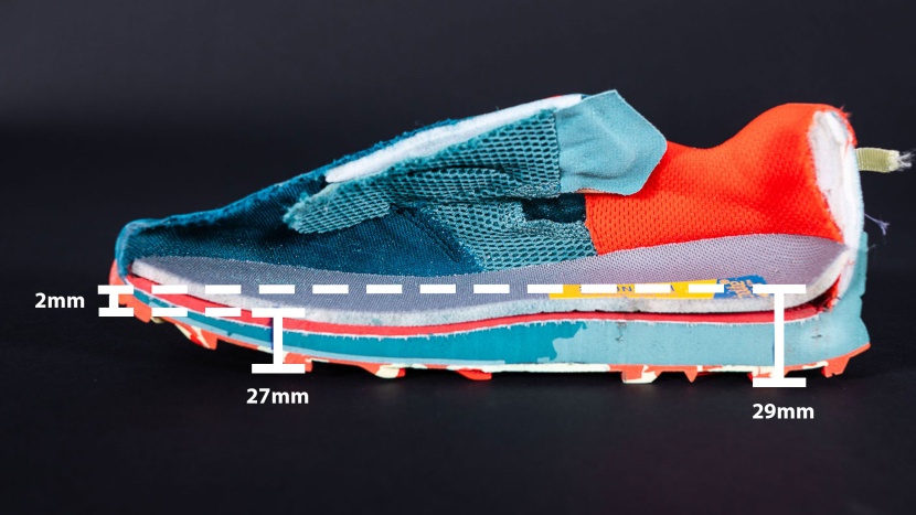 the heel rides on the lower end of the spectrum, contributing to the...