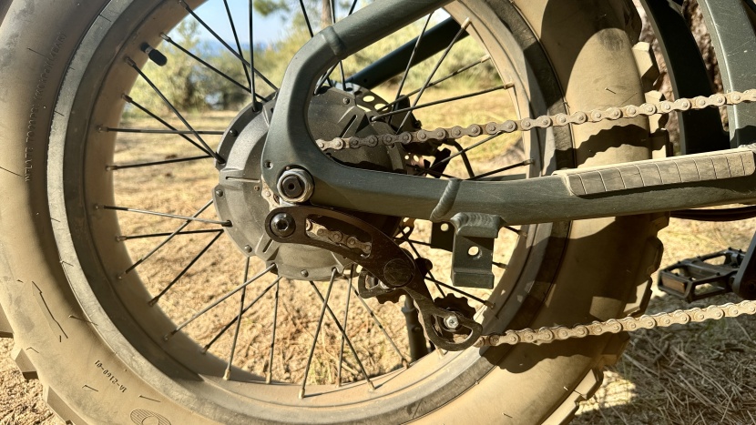 the frame has mounts for passenger pegs but there isn't much room...