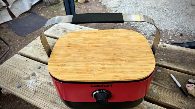 portable grill - the large handle on top of the cuisinart venture combines with the...