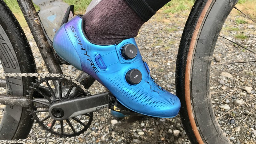 shimano s-phyre sh-rc903 - the plastic heel cup and padding around the collar really lock your...