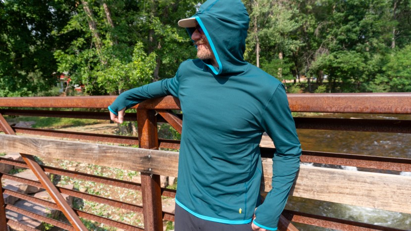 sun shirt - if you prefer a relaxed, t-shirt feel, then a stretchy pull-on hoody...