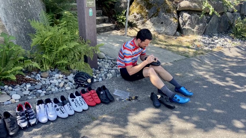 cycling shoes - testing many shoes involves a lot of cleat adjustments, which puts...