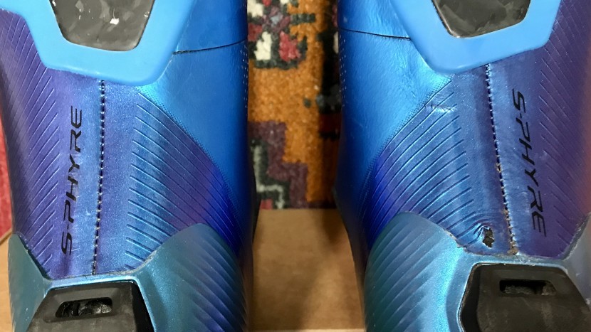 shimano s-phyre sh-rc903 - the upper wraps around to cover the outsole, which inevitably gets...
