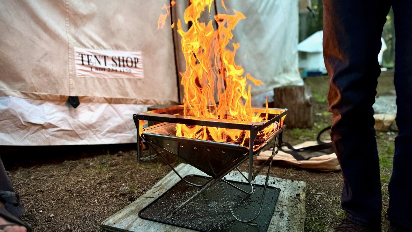 while the takibi is not a wind resistant design, the open flames and...