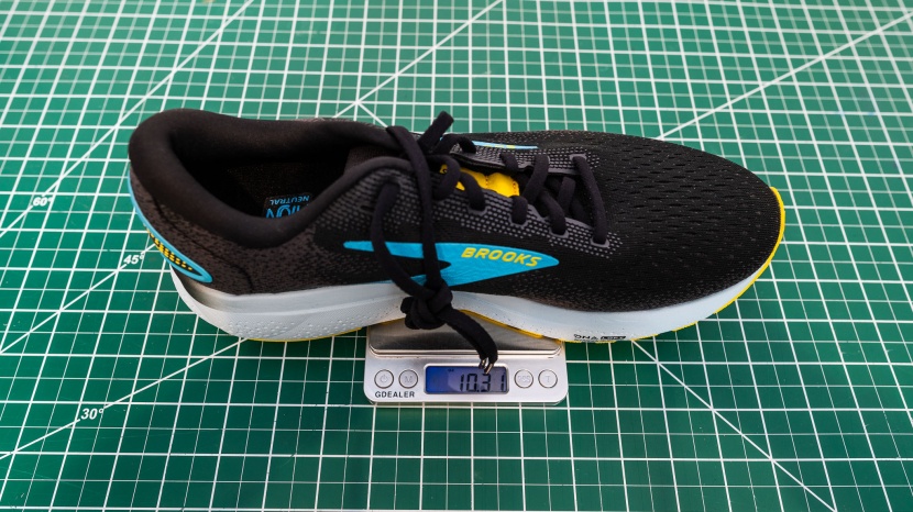 brooks ghost 16 - it's no lightweight, but it isn't too heavy either.