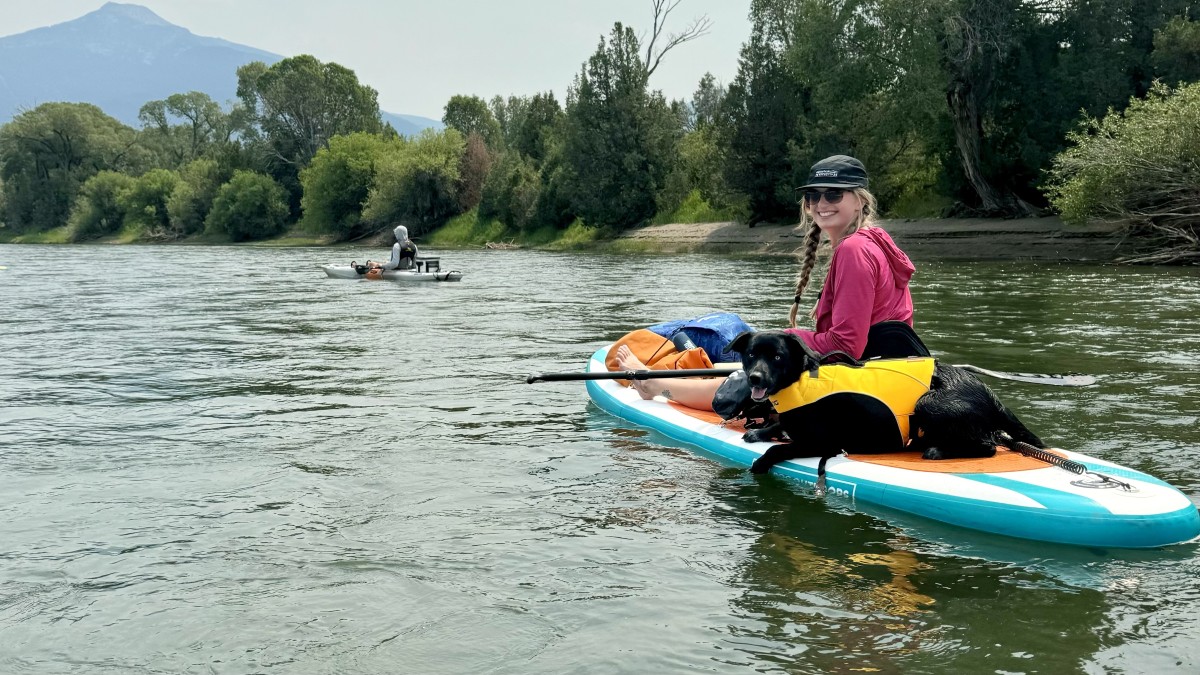 ROC Scout Review (With the kayak seat attachment, this board makes for a great river float and has plenty of room for gear + canine...)