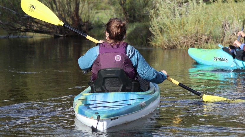 pelican argo 100x exo - paddlers found this kayak stable in gently moving water.