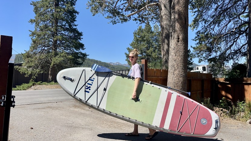 isle pioneer 3 - having the paddle strapped to the board makes it extra easy to...