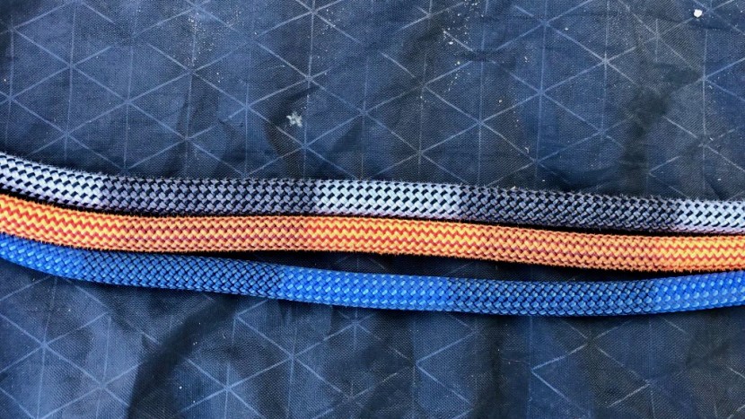 climbing rope - inked or dyed middle marks wear out quickly and are hard to see when...