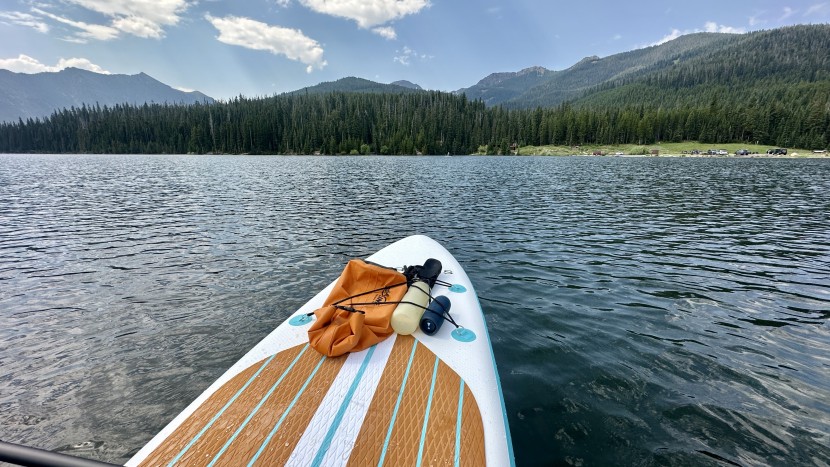 aqua plus thick - even with the light wind on this test paddle, we had major issues...