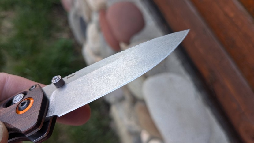 benchmade 15032 north fork - detail on the factory grind and edge. notice also the omission of...