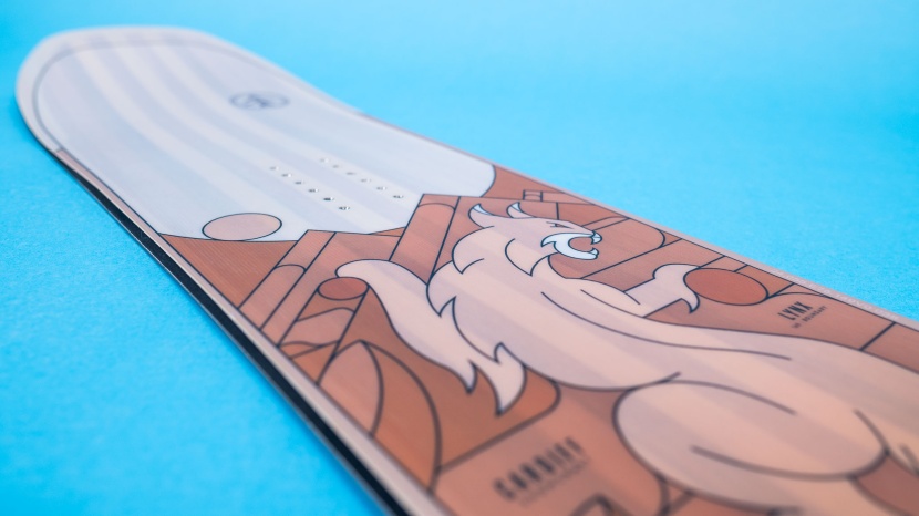 snowboard - here you can see an example with the black sidewalls encasing the...