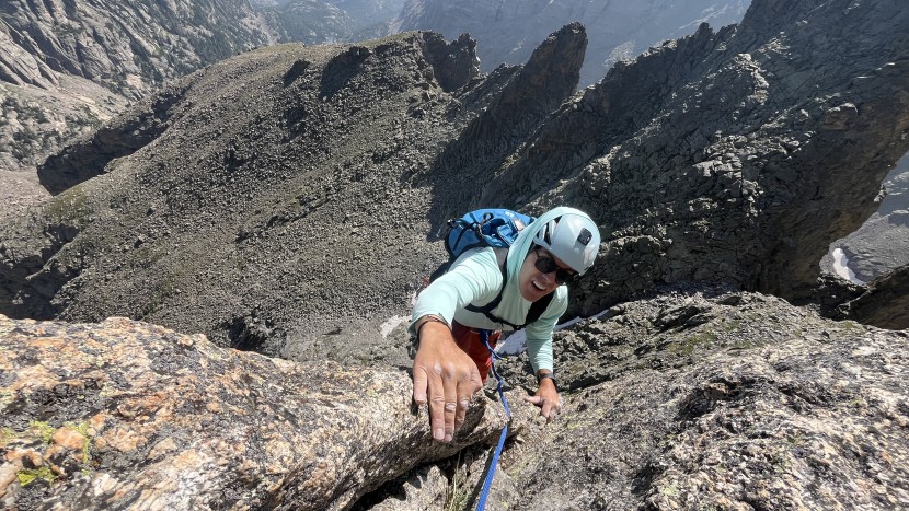 sterling aero 9.2 xeros - alpine climbing in rocky mountain national park, colorado with the...