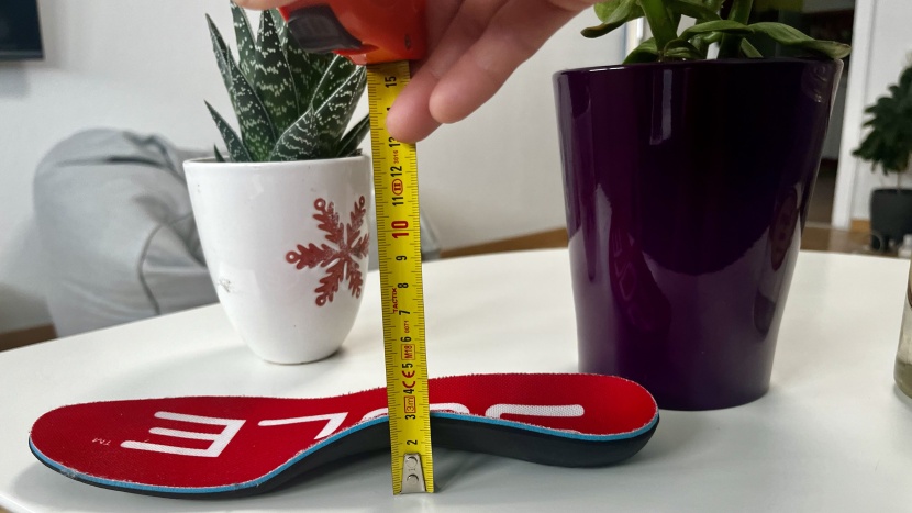 insoles - measuring the arch on the sole active medium insole