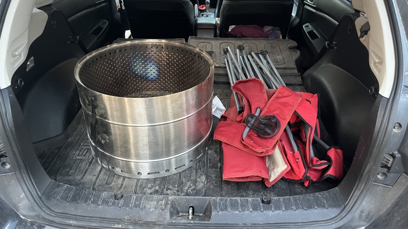 surestove smokeless - the surestove comfortably fits in the trunk of our car, with plenty...