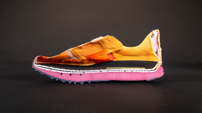 hoka speedgoat 6 - a cross-section of the hoka speedgoat 6 shows the inner workings of...