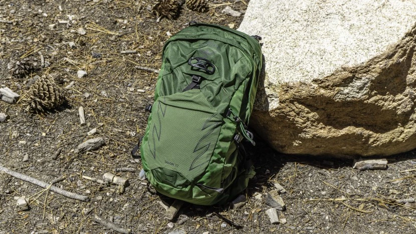 daypack - the external helmet attachment, mesh pockets, and trekking pole...