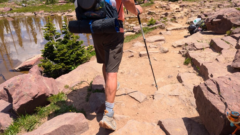 hiking socks - finally leveling out at nearly 11,000 feet in utah&#039;s uinta...