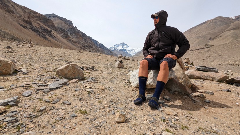 hiking socks - seeing if our tootsies stay toasty in the cool, dry air of the...
