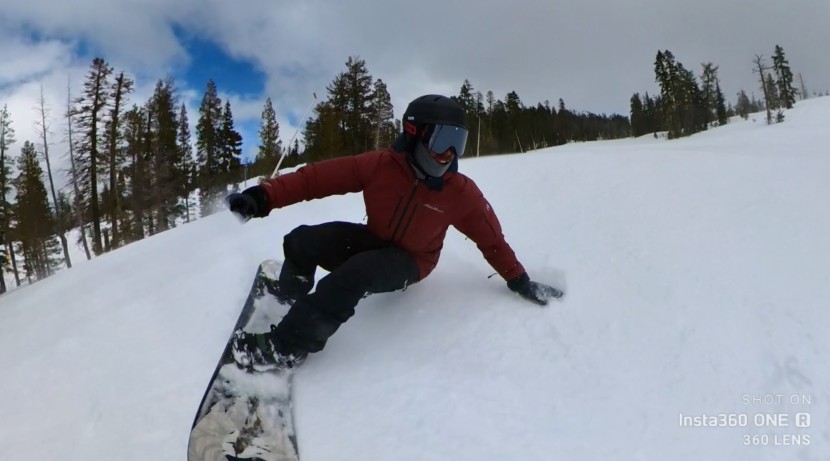 snowboard men - even with the long radius turns the goat can put down and impressive...
