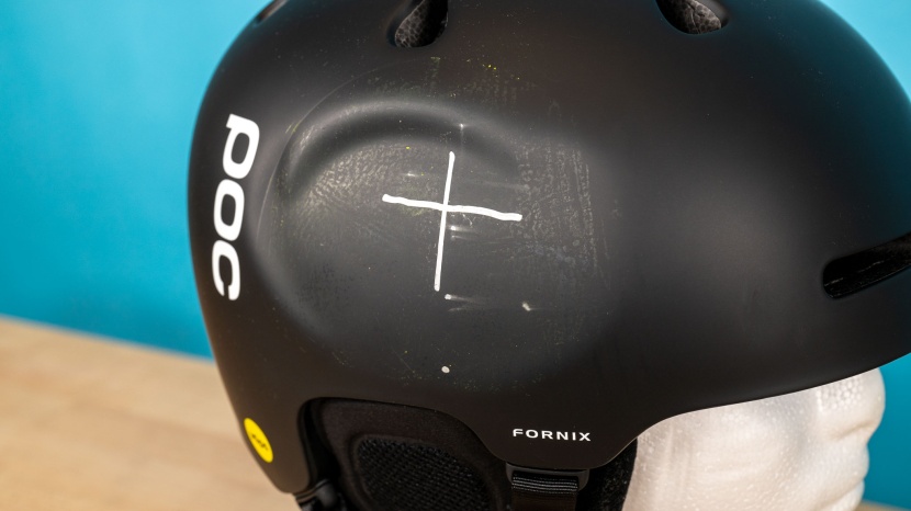 impact test locations are precisely measured to ensure the dummy...