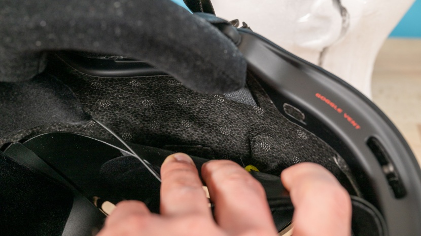 the inside of the poc fornix after drop testing.