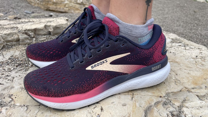 brooks ghost 16 for women - though marketed as a neutral running shoe, amid a sea of high-stack...