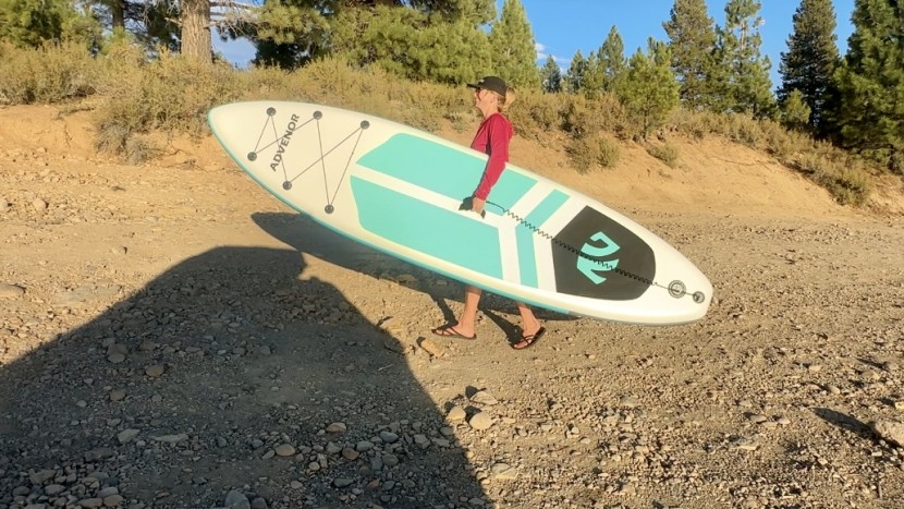 advenor extra wide - at 18 pounds this board is easy to carry and transport.