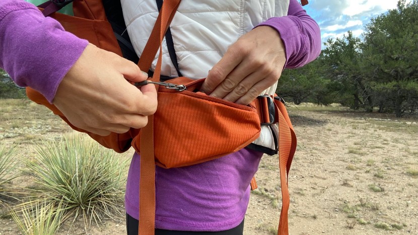 the gregory jade has two hip belt pockets that hold are large enough...