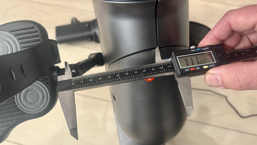 schwinn 290 recumbent bike - measuring the bike&#039;s q-factor from the center of the frame to the...