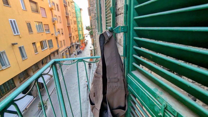 kuhl renegade short - air drying our hand-washed renegades in florence, italy.