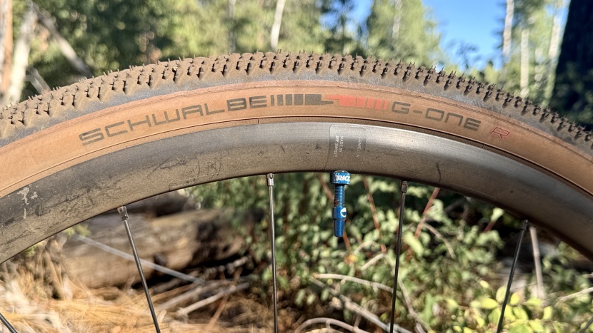 canyon grail cf sl 7 axs - the g-one r tires set up tubeless with ease and handled all the...